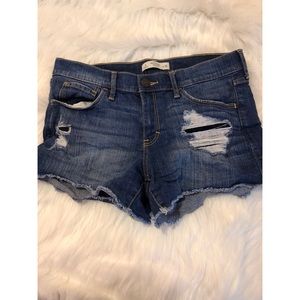 Abercrombie & Fitch Ripped Denim Shorts